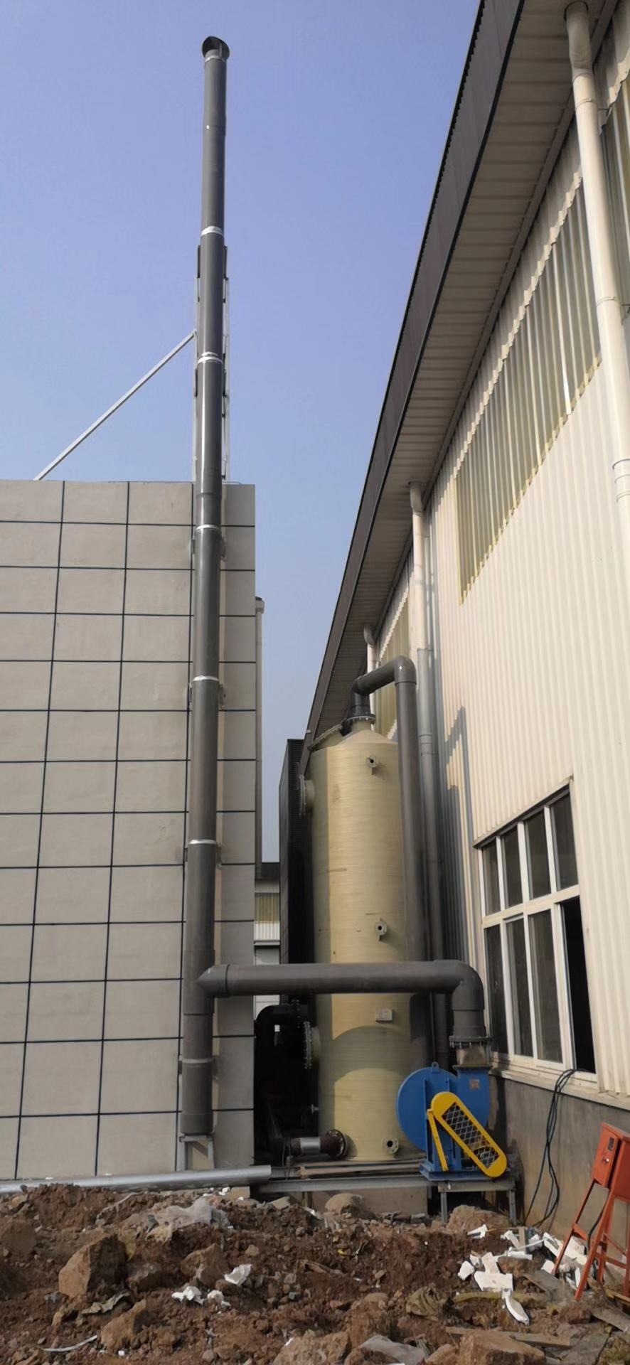 青岛圣益瑞颜某公司废气处理即将完工